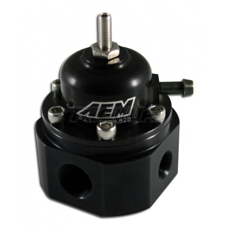 AEM Universal Adjustable Fuel Pressure Regulator Black Inlet