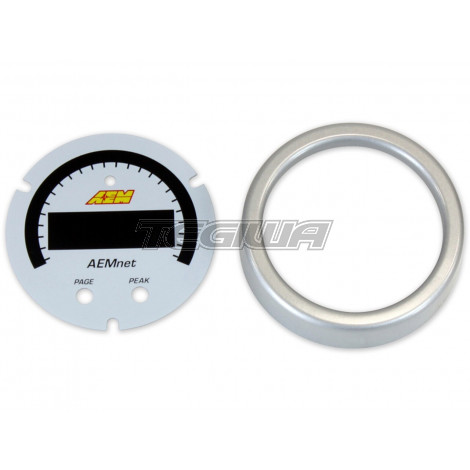 AEM X-Series Aemnet CAN Bus Gauge Accessory Kit Silver Bezel & White Faceplate