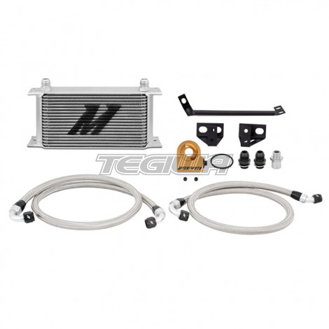 Mishimoto T-stat Oil Cooler Ford Mustang Ecoboost 15-17 Silver