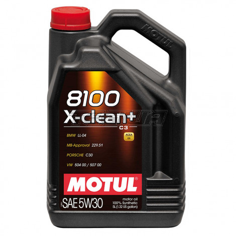 MOTUL 8100 X-CLEAN+ 5W30 SYNTHETIC ENGINE OIL 5 LITRES NO FILTER