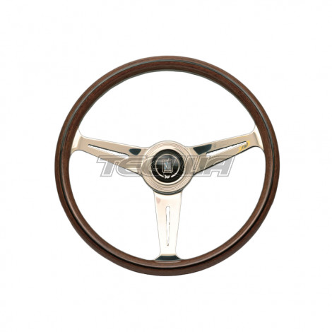 Nardi ND Classic 360mm Wood Steering Wheel Polished Spokes Hidden Screws
