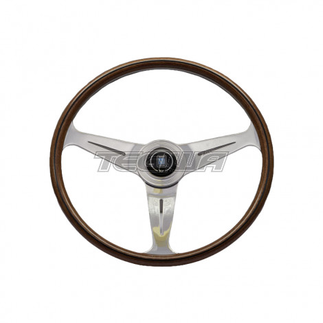 Nardi ND Classic 390mm Wood Steering Wheel 21mm Grip Polished Spokes