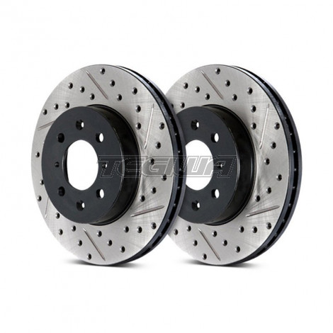 Stoptech Drilled & Slotted Brake Discs (Front Pair) Audi S5 (B8.5) 11- 