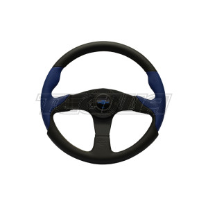 Personal Thunder 350mm Black and Blue Leather Steering Wheel