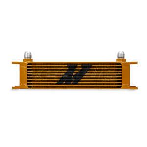 Mishimoto Universal 10 Row Oil Cooler Gold