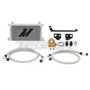 Mishimoto T-stat Oil Cooler Ford Mustang Ecoboost 15-17 Silver