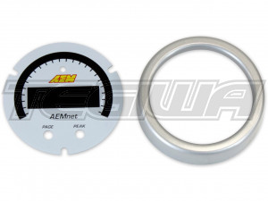 AEM X-Series Aemnet CAN Bus Gauge Accessory Kit Silver Bezel & White Faceplate