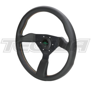 PERSONAL NEO GRINTA SUEDE LEATHER STEERING WHEEL 350MM RED YELLOW GREEN