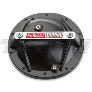 Proform Rear End Cover GM 10 Bolt 8.2 8.5 Aluminum Black with Perfect Launch Logo