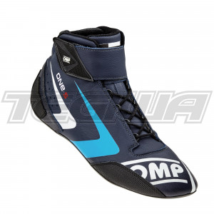 OMP ONE-S BOOTS - NAVY BLUE/CYAN - SIZE 46 - CLEARANCE