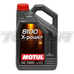 MOTUL 8100 X-POWER 10W60 SYNTHETIC ENGINE OIL 5 LITRE BOTTLE WITH OEM S2000 FILTER