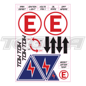 TEGIWA PRE-CUT MSA SAFETY DECAL STICKERS SHEET - RACE RALLY TRACK