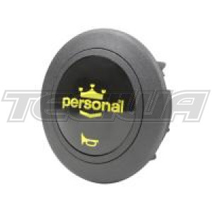 PERSONAL STEERING WHEEL SINGLE CONTACT HORN BUTTON - YELLOW 