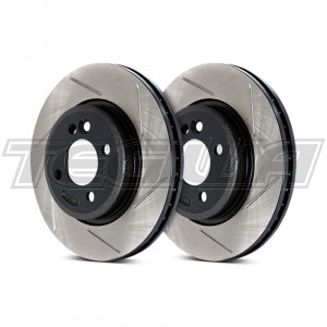 Stoptech Slotted Brake Discs (Front Pair) Mercedes-Benz C-Class (W202) C43 AMG 97-00 