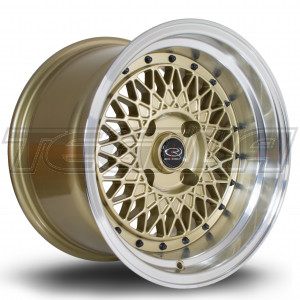 ROTA WIRED ALLOY WHEEL 15 X 9 4X114 ET0 730 POLISHED LIP/GOLD